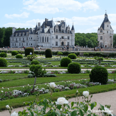 jardin fleuri du Château de Chenonceau