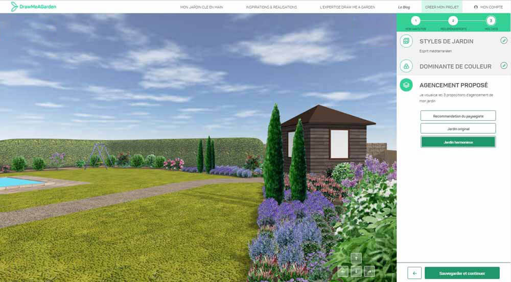 Garden view designed online – Spring after 5 years